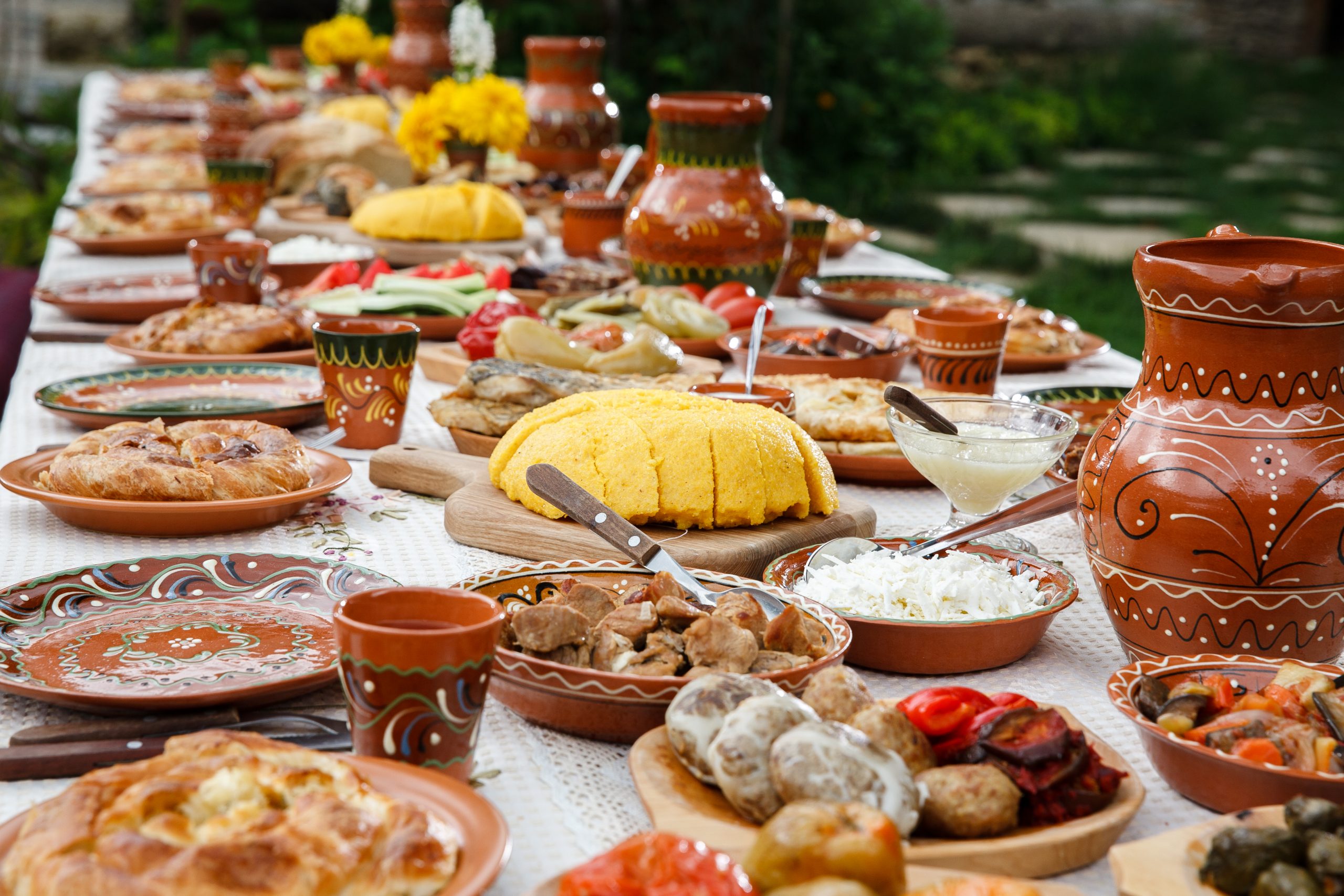 Various kinds of Romanian food