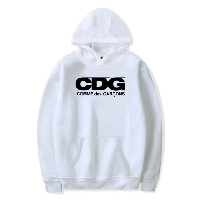 CDG-Comme-des-garcons-white hoodie